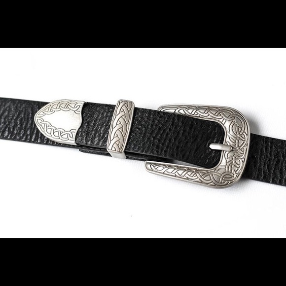 Fashion Vintage Metal Leather Double Waist Belt - Picture 7 of 8